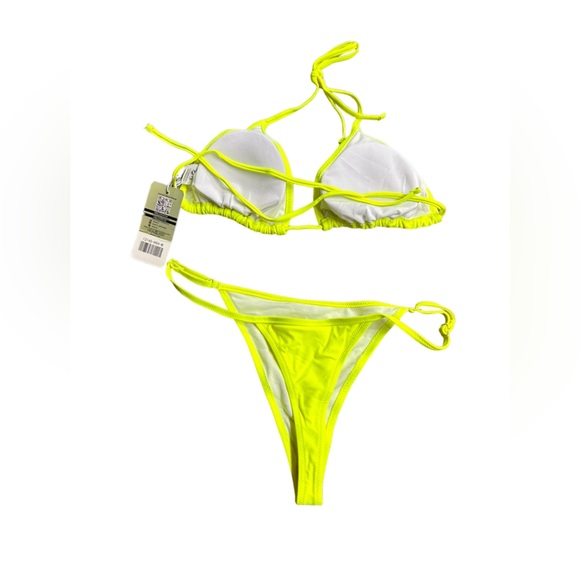 SHEKINI neon string thong bikini size medium NWT - Picture 2 of 2